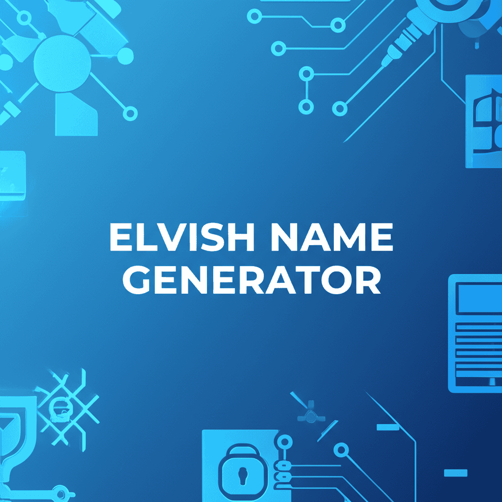 Elvish Name Generator tool with various Elvish scripts and nature elements