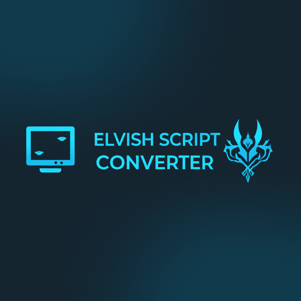 Elvish Script Converter converting English text into Tengwar script