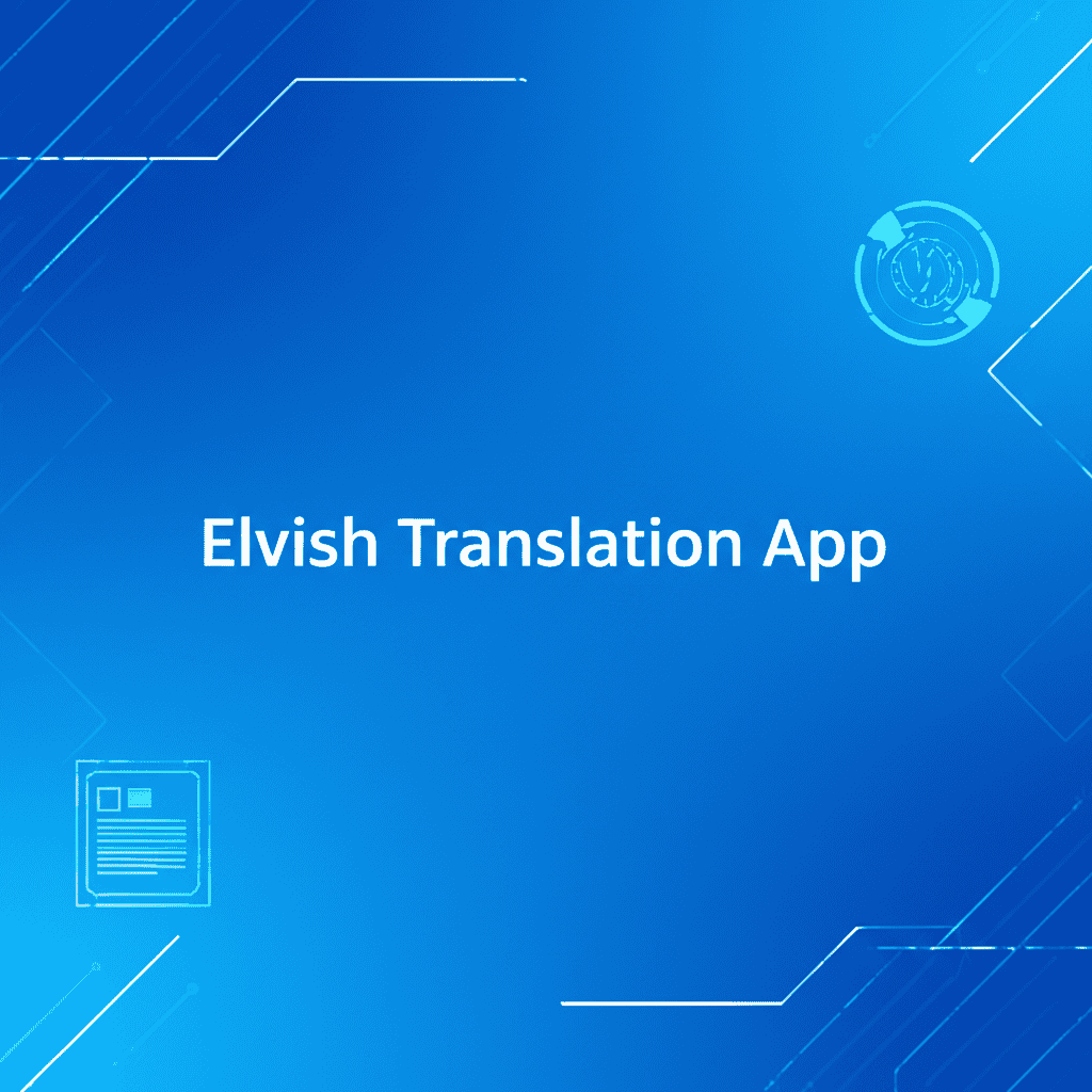 Elvish Translation App interface with translated text