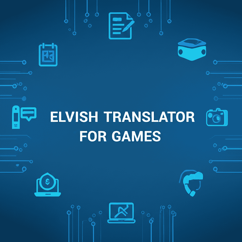 An Elvish Translator for games interface showing text being translated