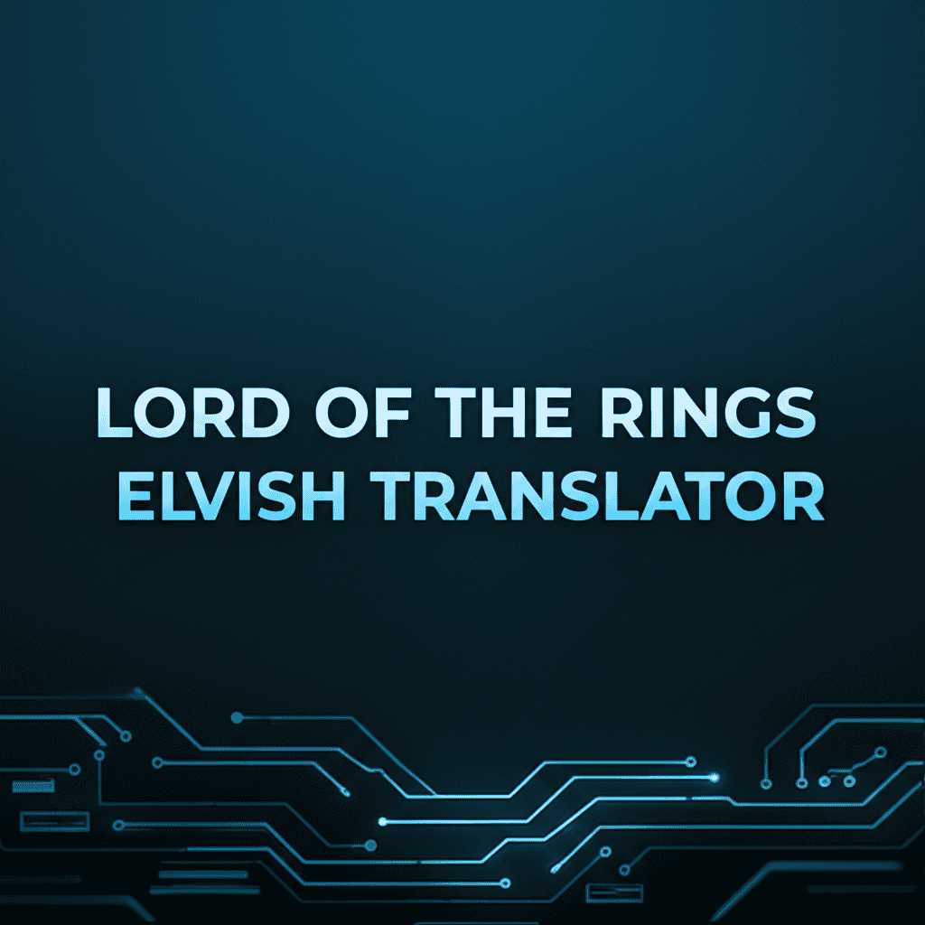 Lord Of The Rings Elvish Translator banner image